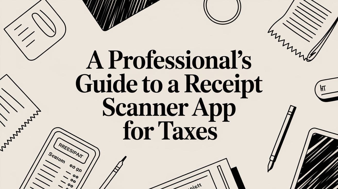 A Professional's Guide to a Receipt Scanner App for Taxes