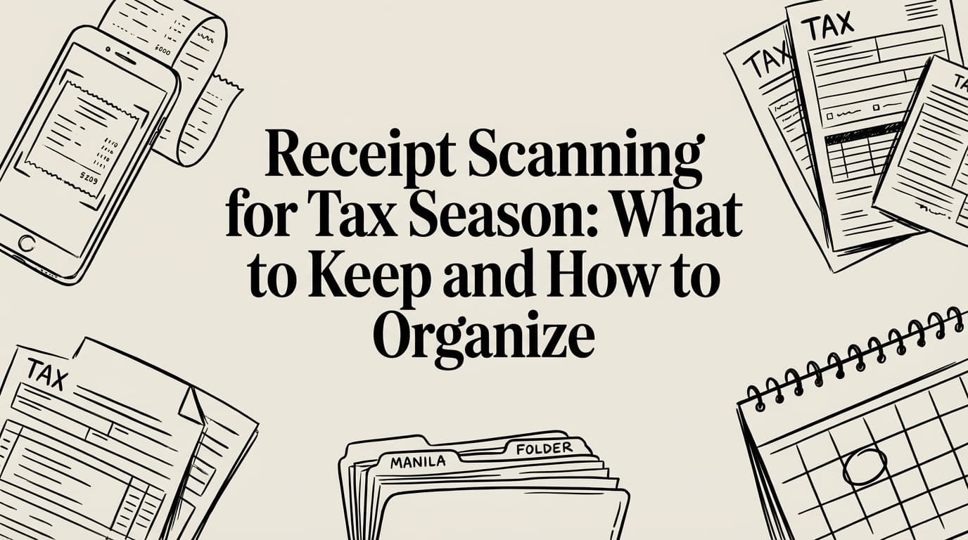 Receipt Scanning for Tax Season: What to Keep and How to Organize